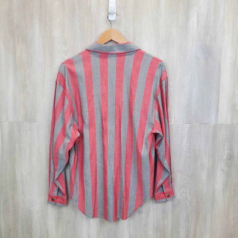 Together Vintage Striped Button Down Shirt G-0184 - Picture 6 of 9